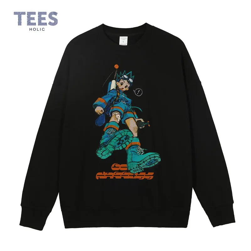 

Gon Freecss Graphic T-shirts Men Streetwear Hunter x Hunter Sweatshirts Autumn Anime Long Sleeve Pullover Harajuku Manga Tops