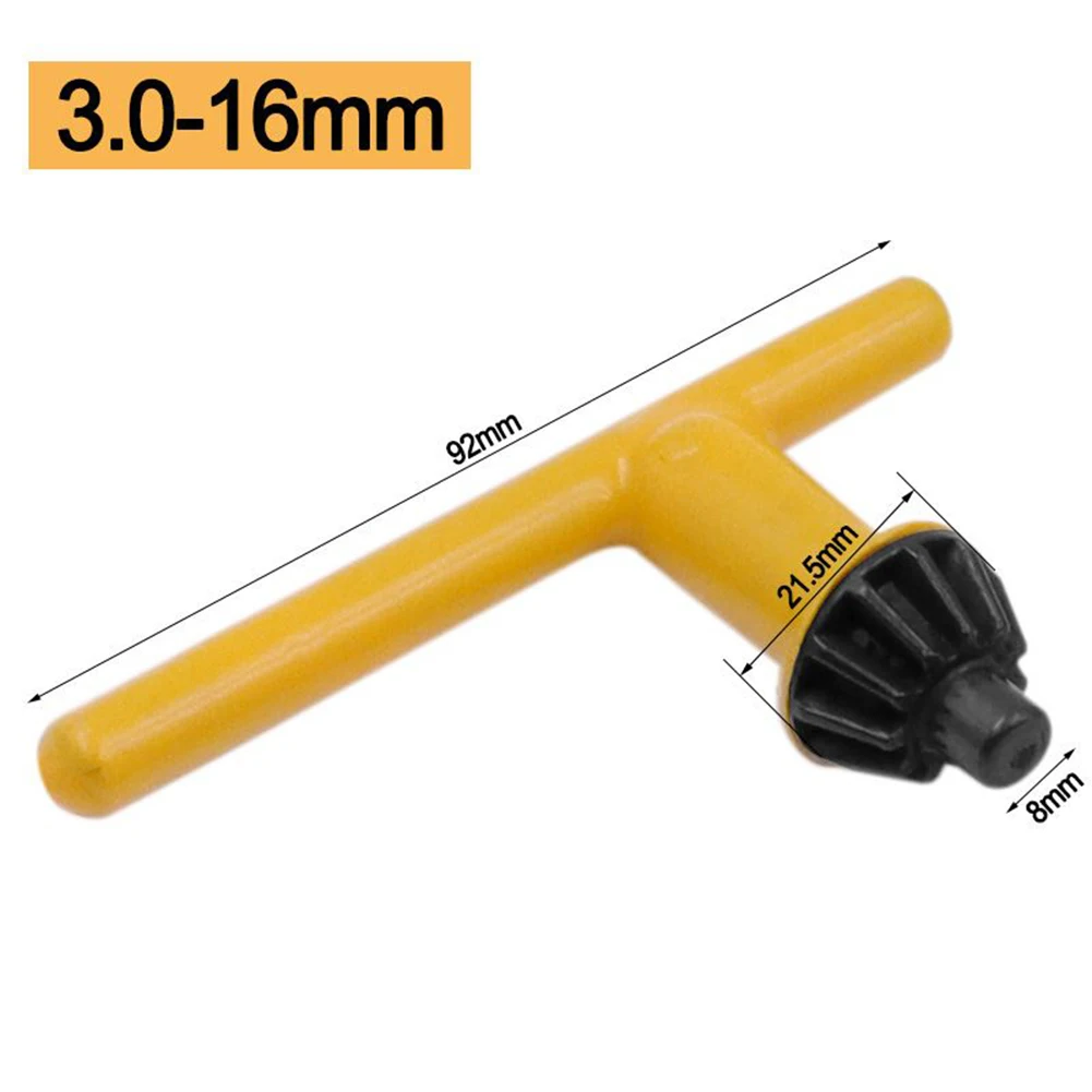 

1 Pcs Drill Chuck Wrench Comfortable To Grip Durable Iron Material Multi-functional Small Size Yellow+Black Brand New