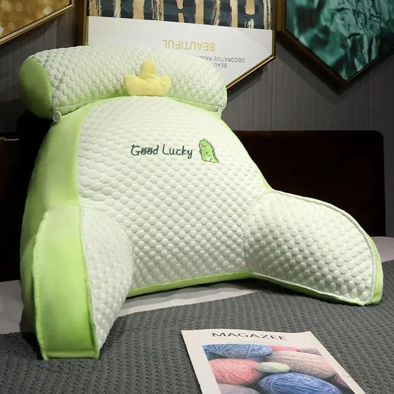Soft Lumbar Support Pillow Ice Silk Reading Bedside Pillows Multifunctional Sofa Cushion For Playing Games Relaxing Watching TV 3