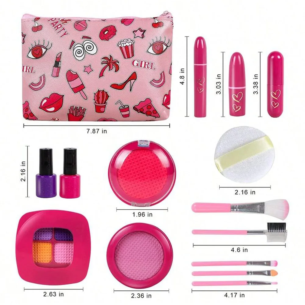 Girl Gifts Pretend Play Makeup Toys Beauty Set for Toddler Little Girls Age 3 4 5 6-8 Kids Your Princess Children's Day Birthday