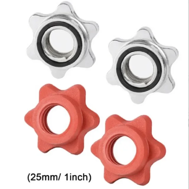 2pcs Safety Locks Dumbbell Nut Weight Check Nuts Barbell Bar Clips Spin Lock Screw Dumbbell Spinlock Collars Fitness Parts