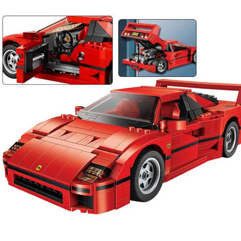 Classic Ferrari F40 Model Children&amp#39s Assembled Educational Building Blocks 21004 with The Same Paragraph 1157pcs Toy Gift |