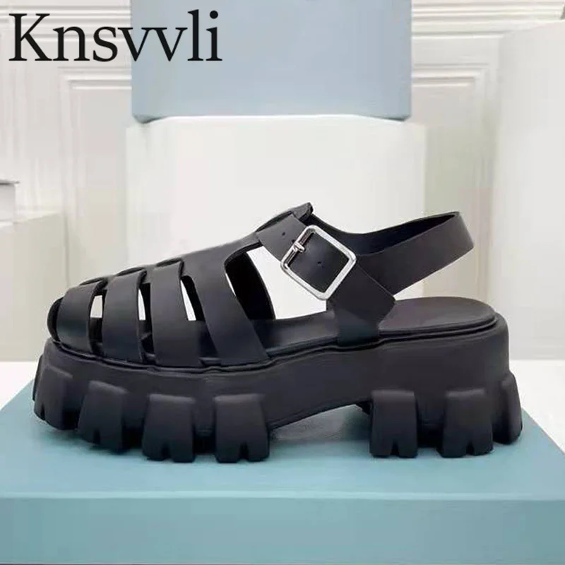 

Summer Flat Platform Sandals Women Casual Vacation Beach Shoes Women Thick Sole Height Increasing Sandals Woman Sandalias