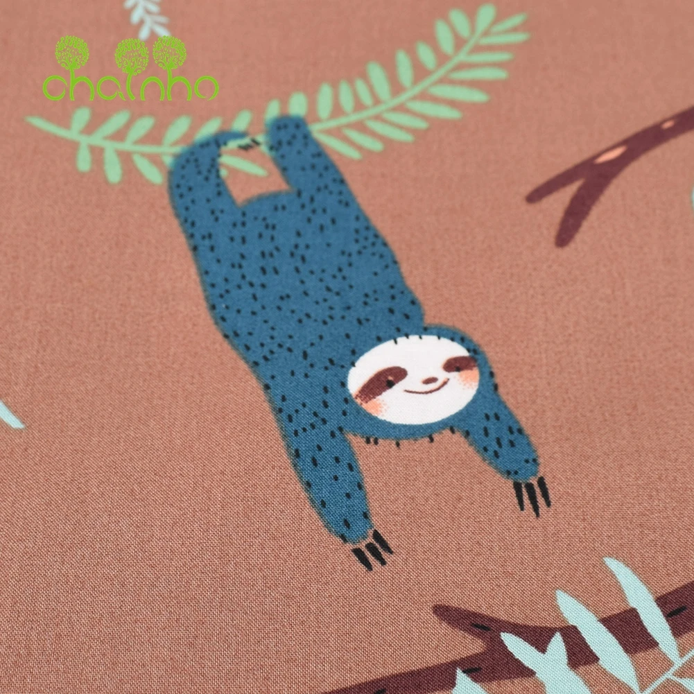 Chainho,Printed Plain Weave Poplin Cotton Fabric,DIY Sewing Quilting Material,Patchwork Cloth,Cartoon Series,3 Sizes,15PC22