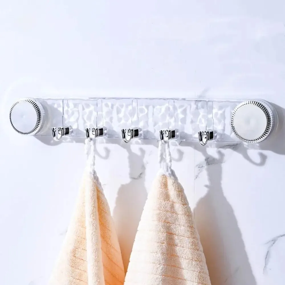 5 Hooks Rotating Suction Cup Hooks Multi-Purpose Traceless Vacuum Cup Hook Punch-Free Wall Mounted