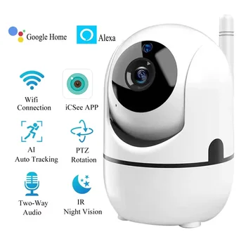 4MP ICSEE Wifi Security Camera Indoor Surveillance Camera Two Way Audio Motion Detection Auto Tracking Baby Monitor Video Camera 1