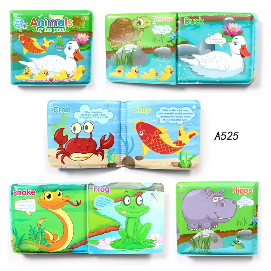 Infant Educational Toys  Can Not Tear Bath Cloth Book Baby Enlightenment Cartoon Waterproof Picture Baby Book  Toy Cloth Book 4