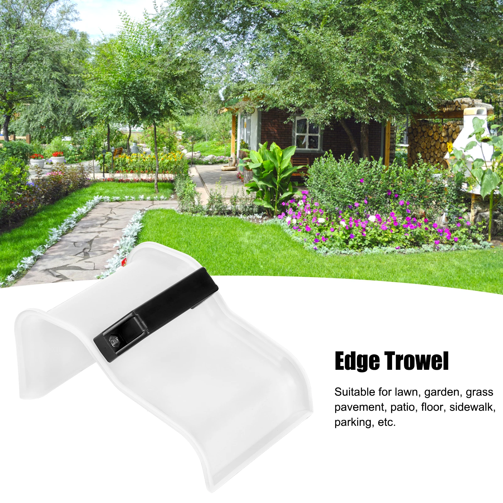 Concrete Curbing Trowel with Handle Garden DIY Landscape Moulding Tool Edging Curb
