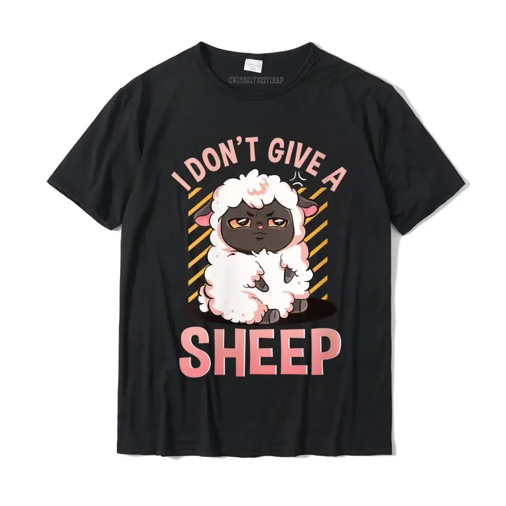 

Womens I Don't Give A Sheep Funny Farm Animal Novelty Round Neck T-Shirt Custom Tops Shirts Cotton Man Tshirts Custom Slim Fit