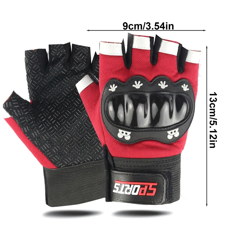Kid's Half/Full Finger Gloves Slip Rresistant Wear-resistant Racing Off-road Shatterproof Breathable Motorcycle Bicycle Glove 6