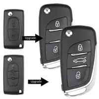 Dahai modificado remoto escudo da chave DO carro Caso da aleta Para Peugeot 207 307 308 407 Para Citroen C2 C4เบอร์ลิน