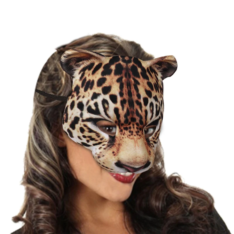 New 3D Animal Mask Tiger Pig Half Face Mask Party Carnival Fancy Ball Dress Costume Puntelli Maschere In Maschera Di Halloween