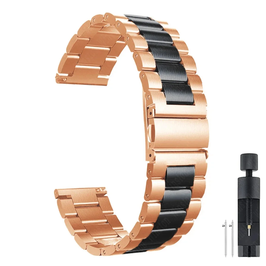 Stainless Steel Metal Watch Band - 20mm/22mm