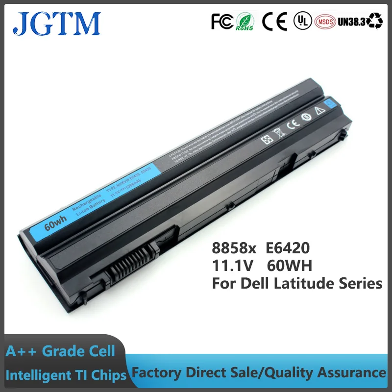 Jgtm-bateria do Portátil para Dell Latitude E5420 E5420 E5430 E6120 E5520 M5y0x E5530 E6420 E6420 E6430 E6520 8858×3560 T54f3 11.1v 60wh