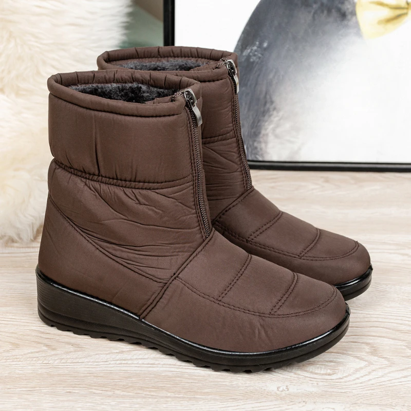 Winter women warm snow boots Fashion Waterproof Plush Ankle Boots Non Slip Warm Cotton Shoes Ladies Casual comfort boot Botas - 2
