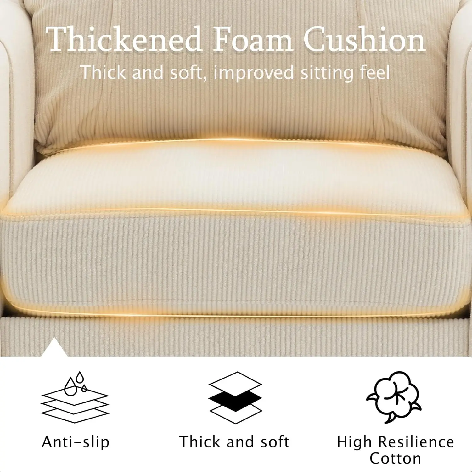 Chair, Arm Chair for Living Room, Mid-Century Modern Upholstered Reading Chair, Comfy Club Chair with Side Pockets