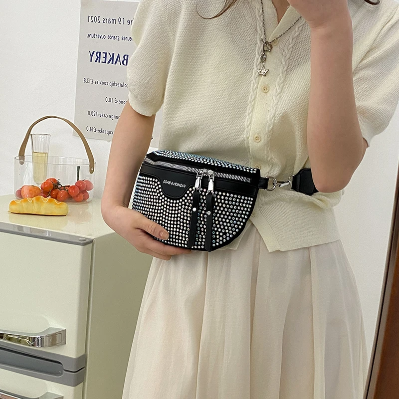 Casual Summer Waist Bag Waist pack Rhinestone Shoulder Crossbody