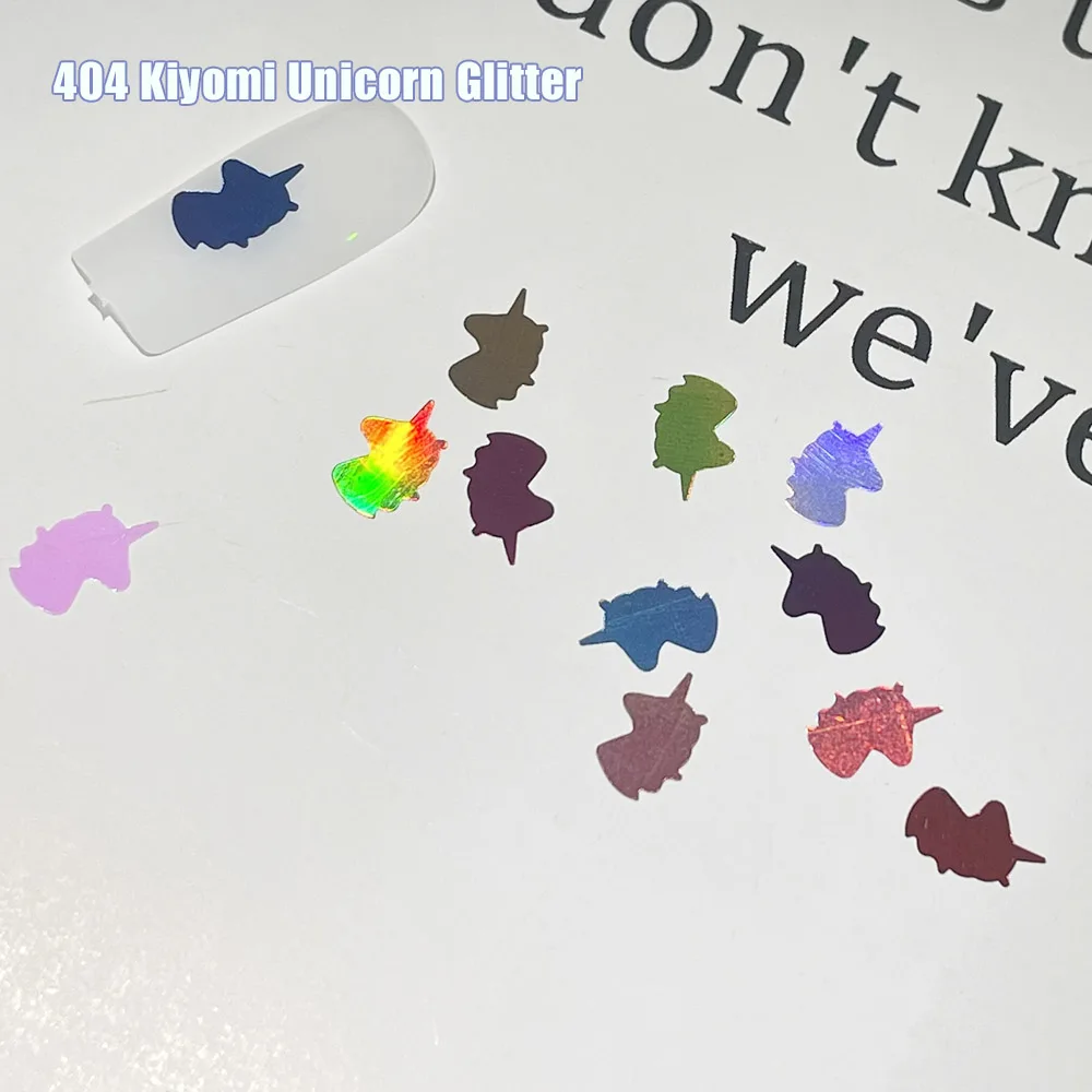 -Kiyomi Unicorn- Holo Press Glitter Chrome Laser Silver Gold Pink Paillettes Unicorn Makeup Eye Decors Nail Tips Glitter Flakes 404