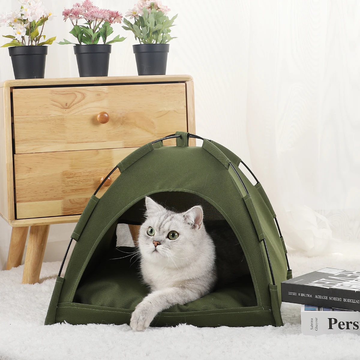 Tent Bed Cats House Warm Cushions