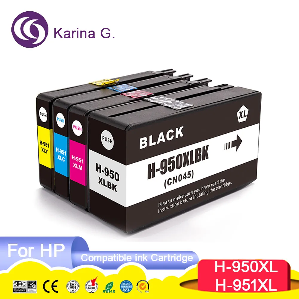 

950XL 950 951 XL 951XL Premium Color Compatible InkJet Ink Cartridge For HP950 For HP951 For HP Officejet Pro 251dw/276dw/8100