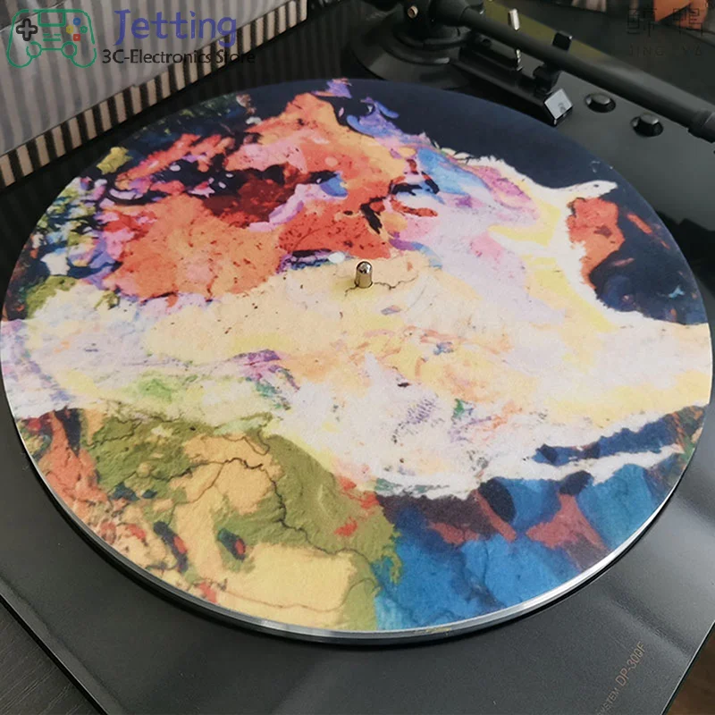 새로운 1개 슬립 매트 펠트 턴테이블 플래터 매트 LP 바이닐 레코드 오디오 교체 DIY 액세서리 오디오파일용 두꺼운 턴테이블 매트