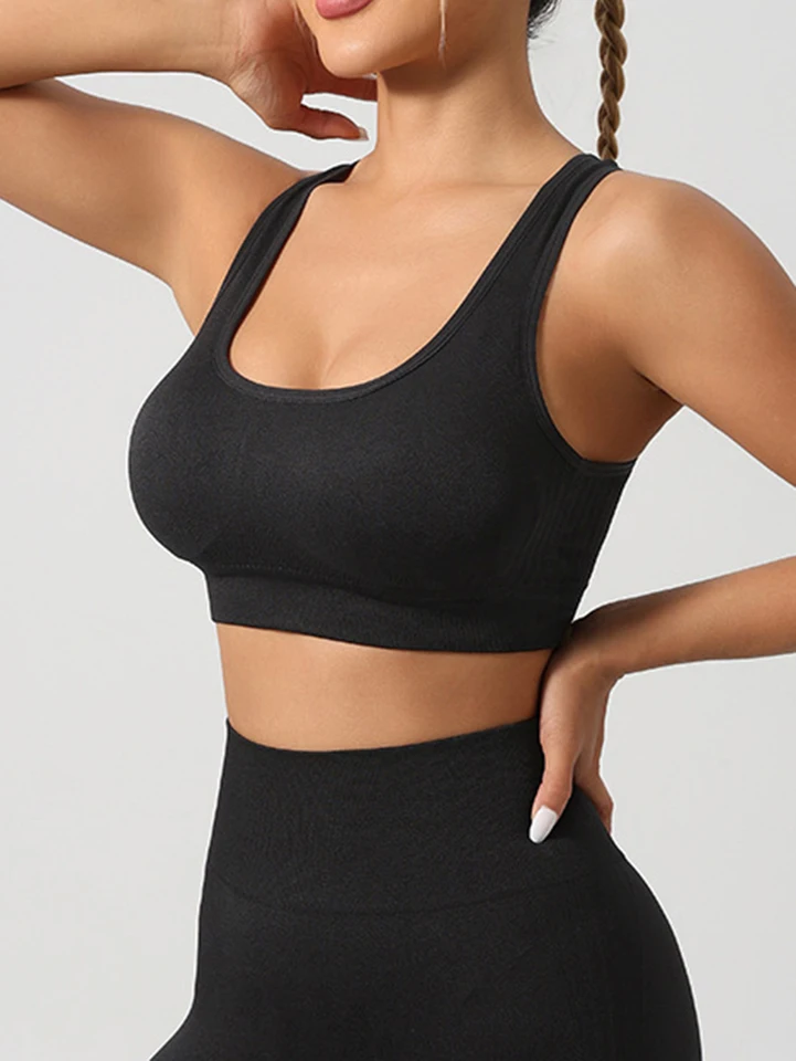 Women's 2 Piece Stretchy Sports Bra and Shorts Set