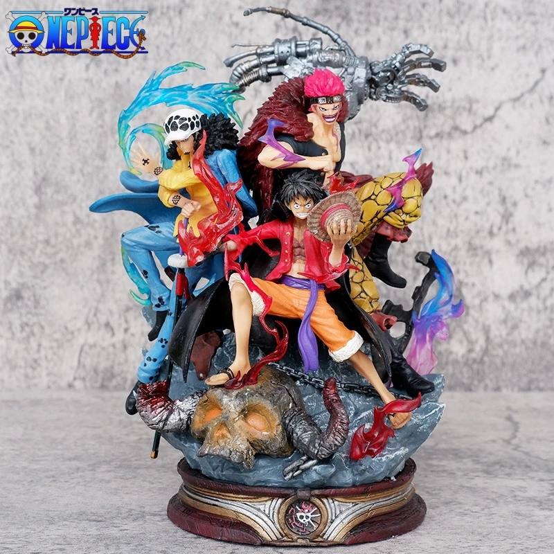 

22cm One Piece Anime Figures Luffy Law Worst Generation Gk Figurine Yonko Pvc Statue Model Collection Decoration Gift Toy