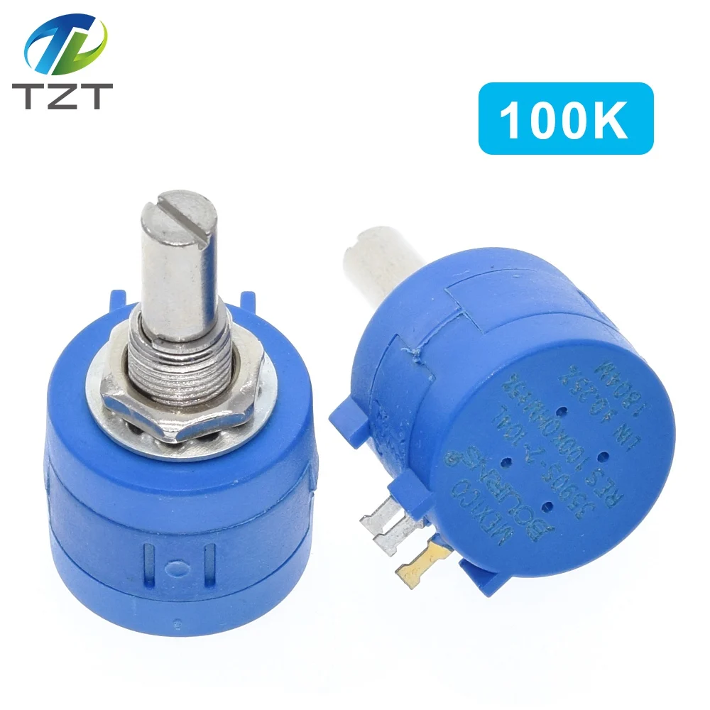 TZT 3590S series potentiometer 500 1K 2K 5K 10K 20K 50K 100K ohm 3590S-2-103L 3590S 101 102 103 104 201 202 203 501 502 503 multiturn potentiometer linear potentiometer rotary potentiometer potentiometer kit trimmer potentiometer