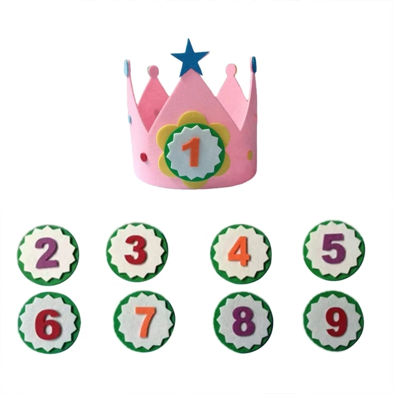 HUYU Festival Crown Hat Birthday Party Hat for Kids Adjust Party Hat Universal Party Hat Newborn Shower Celebration Hat