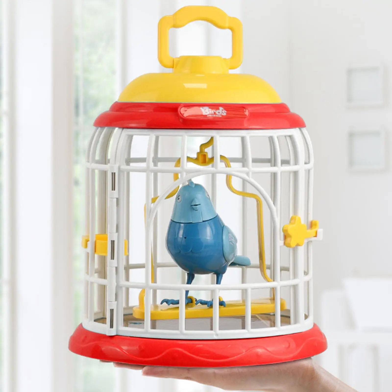 Canto de pájaro en jaula, loro activado por sonido, juguete para Festival, Fiesta, decoración de oficina, bebés, niños - AliExpress