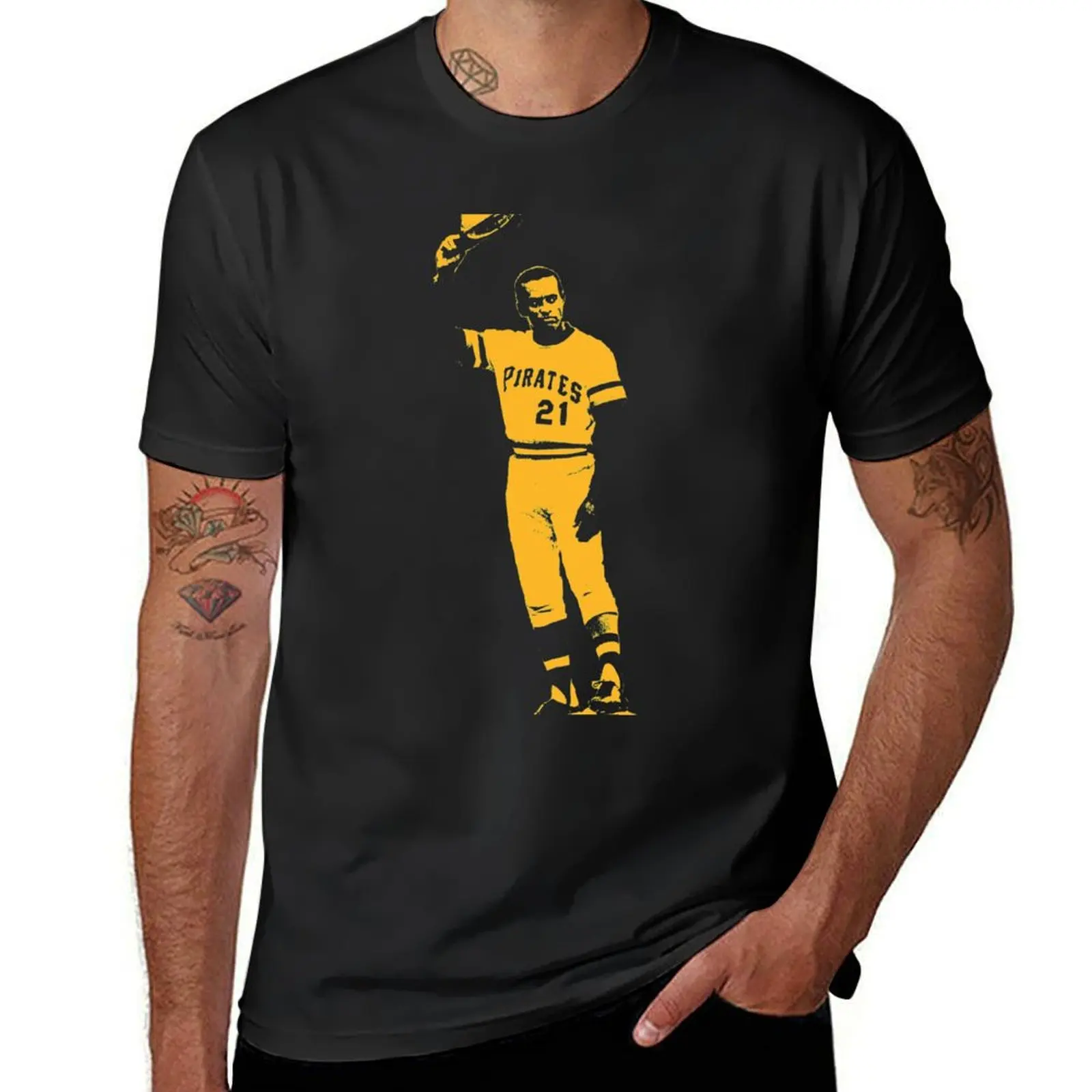 

Arriba - The Yellow Stencil T-Shirt heavyweights kawaii clothes vintage clothes mens cotton t shirts