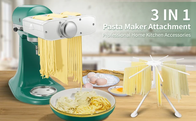 3 In 1 Pasta Maker Attachment for Kitchenaid Mixer, Professional