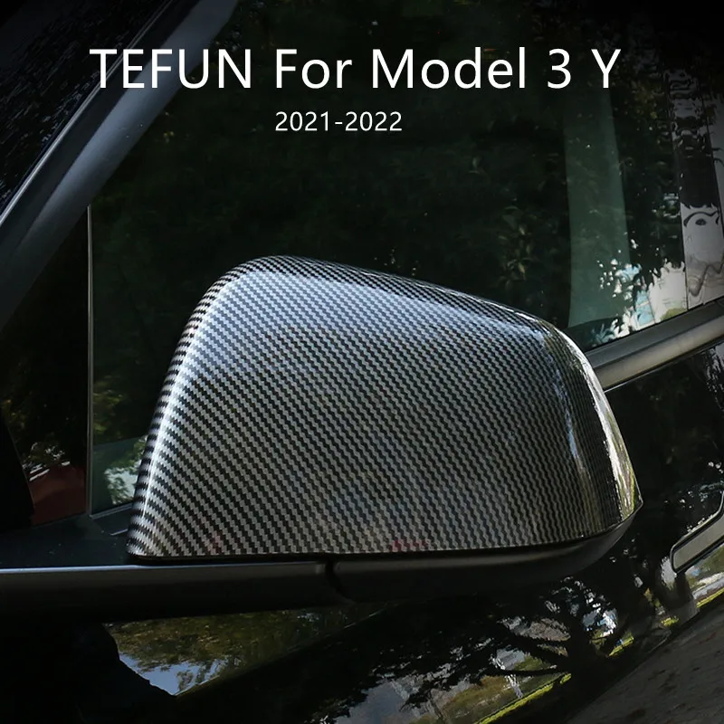 

For Tesla Model 3 Y 2021 2022 Rearview Mirror Cover Stickers Decorative Shell Styling Model Y Accessories