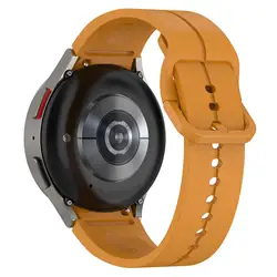 Seamless Silicone Band for Galaxy Watch - 20MM Bracelet Strap (Official Yellow)