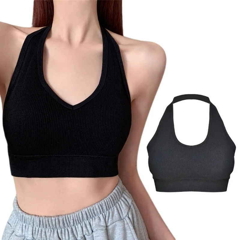 BANDEAU Minimal Sports Bra Backless Bralette Women Yoga Crop Tops Training  Outfits Padded Lightweight Tube Strappy Gym Tank Sexy - AliExpress