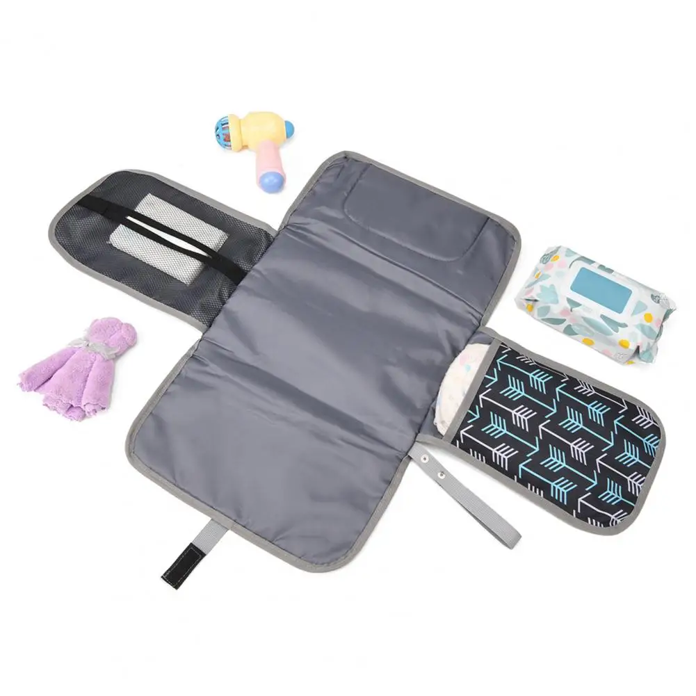Diaper Bag Changing Pad with Storage Pockets Travel Diaper Bag with Foldable Changing Pad for Baby for On-the-go Stroller