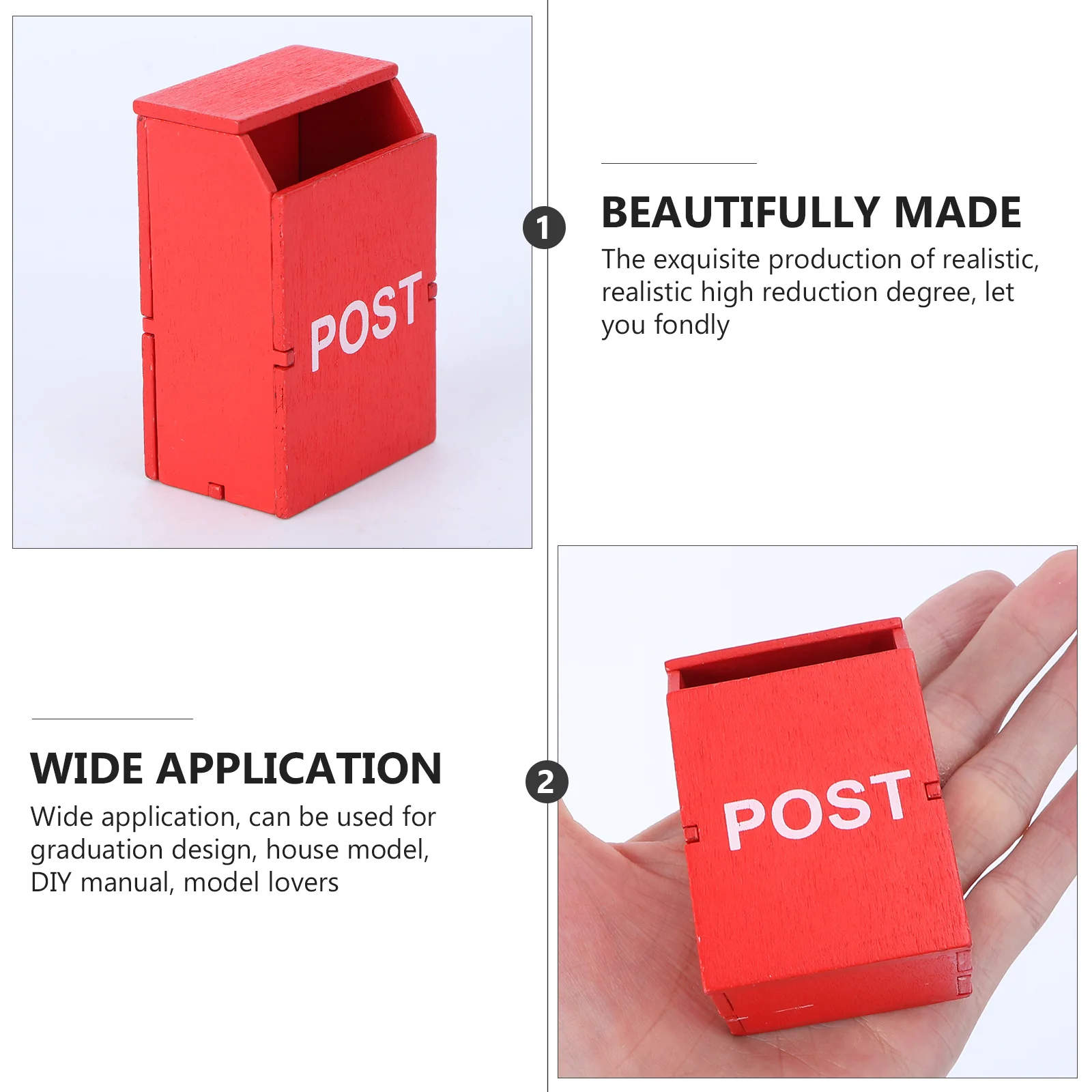 Miniature Furniture High Quality Wooden Mini House Mailbox Dollhouse Accessories Scene Decoration Garden Supplies