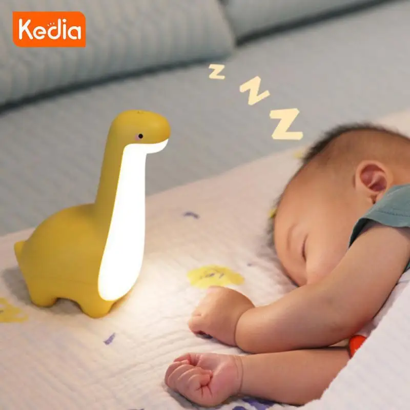 

Table Lamp Dinosaur Nightlight Usb Rechargeable Led Night Light Baby Feeding Bedhead Clapping Light Night Light Cute