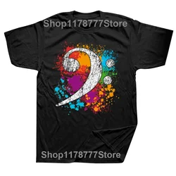 Colorful Bass Guitar Graphic Oversized Unisex T - Shirt - M (BLACK)