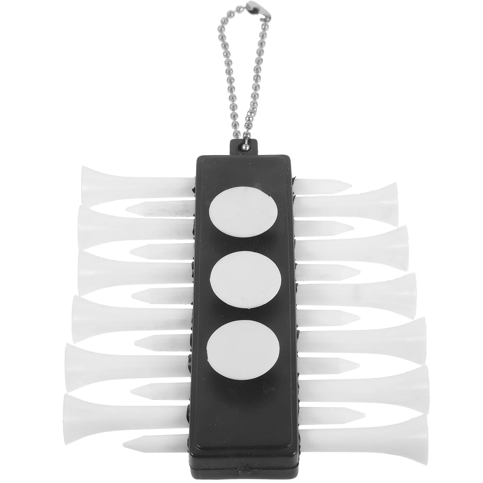 

Golf Spike Seat Plastic Ball Tee Carrier Position Mark Pendant Set (white) Containers