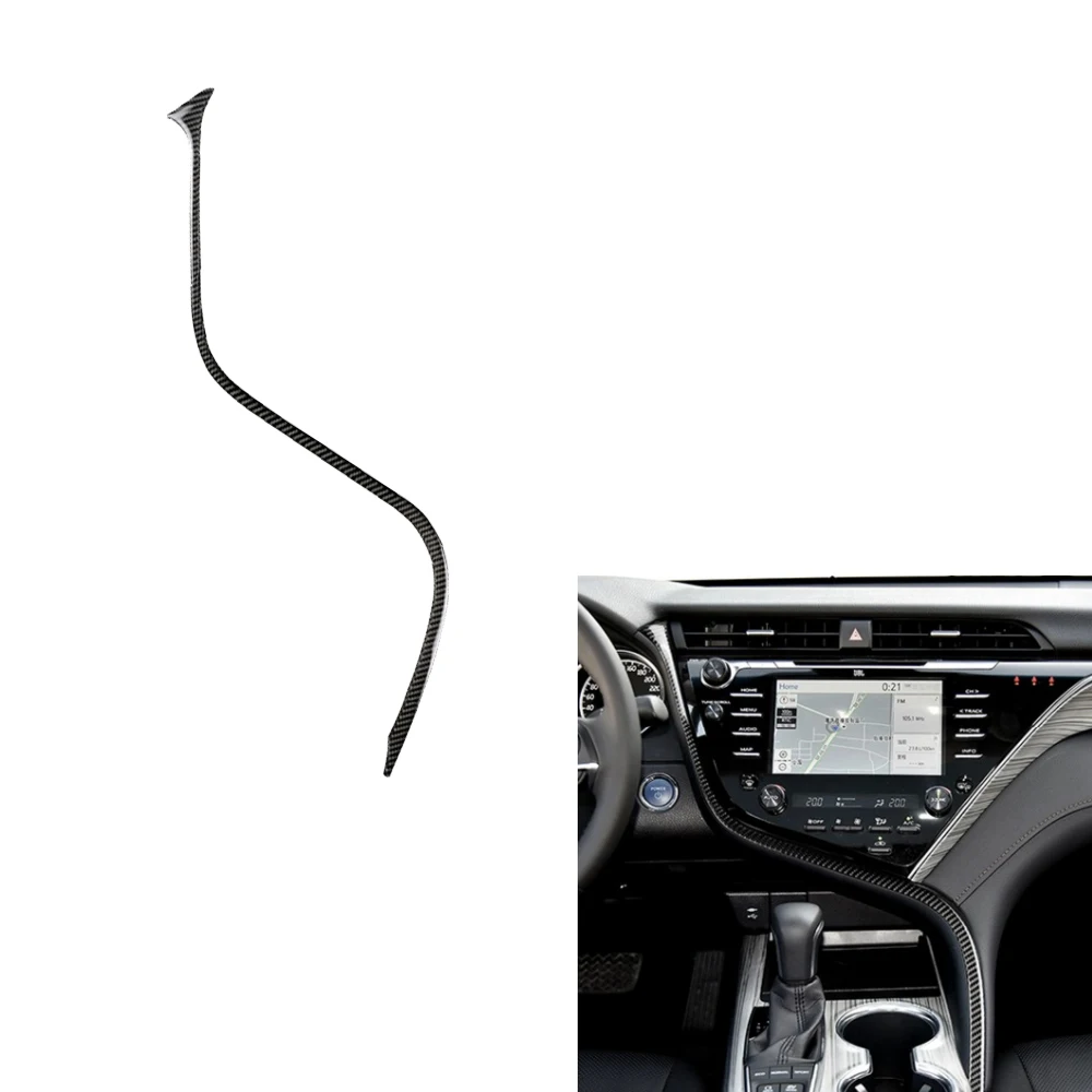 

Аксессуары для Toyota Camry XV70 8th LE XLE V6 GA-K 2018-up, Центральная панель управления, отделочная полоса, Модифицированная углеродная внутренняя наклейка