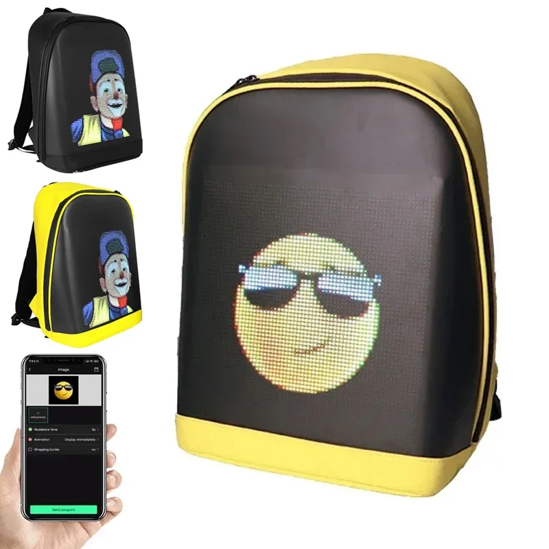 

LED Advertising Backpack BLUETH Version Portable LED Backpack Magic Smart Walking Billboard APP Control Outdoor Led Display Bag