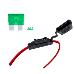 Waterproof Inline Fuse Holder with Assorted ATO/ATC Blade Fuses (5A - 40A) (12AWG - 30A)