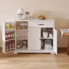 Kitchen Pantry Storage Cabinet with Door,Kitchen Sideboard Buffet Cabinet with Storage Small Coffee Bar Cabinet with Drawer 4