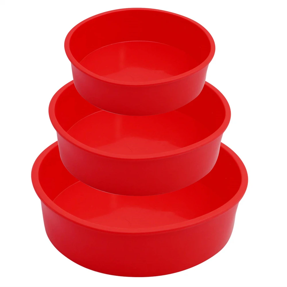 4/6/8 Inch Round Silicone Cake Mold Nonstick Cake Pan Tray