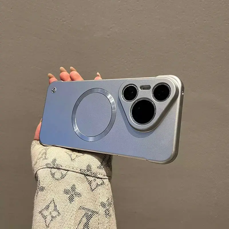 Frameless Metal Paint Phone Case with MagSafe Compatibility