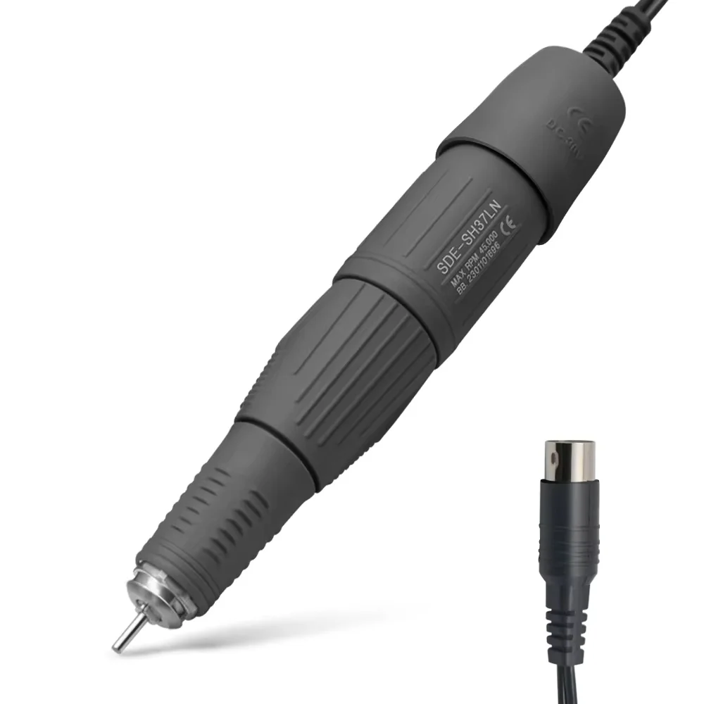 H37 전동 네일 샌더 드릴 펜 마이크로모터 연마기 45000/35000 RPM 2.35mm 핸드피스 (강력한 마라톤 컨트롤 박스용)