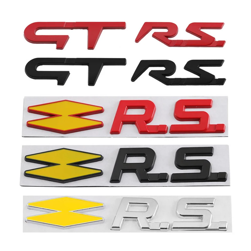 Car Metal Gt Rs Sport Badge Emblem Decalcomania Sticker Per Renault Logan Clio Megane Kangoo 1 2 3 4 Captur Espace Twingo Duster Kadjar