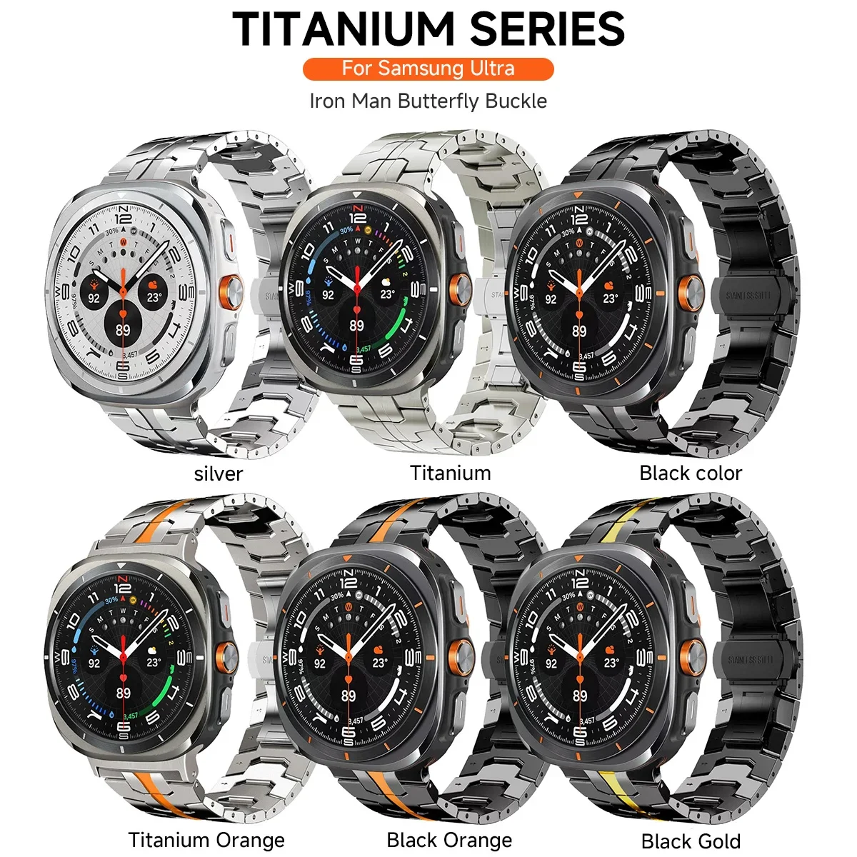 Luxury Titanium Metal Band for Men - Premium Watch Bracelet Strap