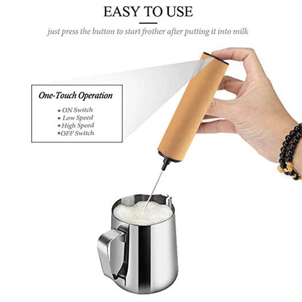 Mini Milk Frother Handheld Foam Maker For Lattes Whisk Coffee Cappuccino Frappe Matcha Hot Chocolate Egg Beater Drink Mixer